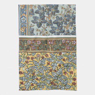 Linge De Cuisine Fleurs de Géranium Sauvage Art Nouveau Floral Vint