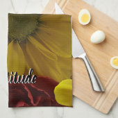 Linge De Cuisine Fleurs de gratitude jaune Daisy Photo (Quart Plié)