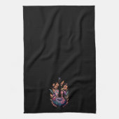 Linge De Cuisine Fleurs de guitare acoustique rétro Hippie Super (Vertical)