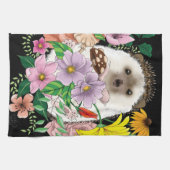 Linge De Cuisine Fleurs de hérisson mignonnes (Horizontal)