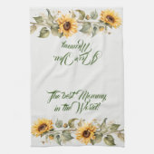 Linge De Cuisine Fleurs de la Fête des Mères Fleurs de soleil Aquar (Vertical)