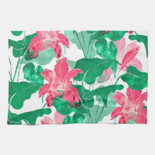 Linge De Cuisine Fleurs de la nature colorée Motif Feuille