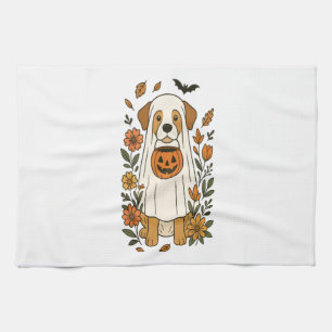 Linge De Cuisine Fleurs de Labrador Retriever d'Halloween