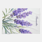 Linge De Cuisine Fleurs de lavande aquarelle (Horizontal)