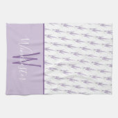 Linge De Cuisine Fleurs de lavande de ferme Nom personnalisé Monogr (Horizontal)