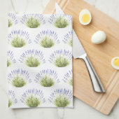 Linge De Cuisine Fleurs de lavande herbes d'aquarelle violet chic (Quart Plié)