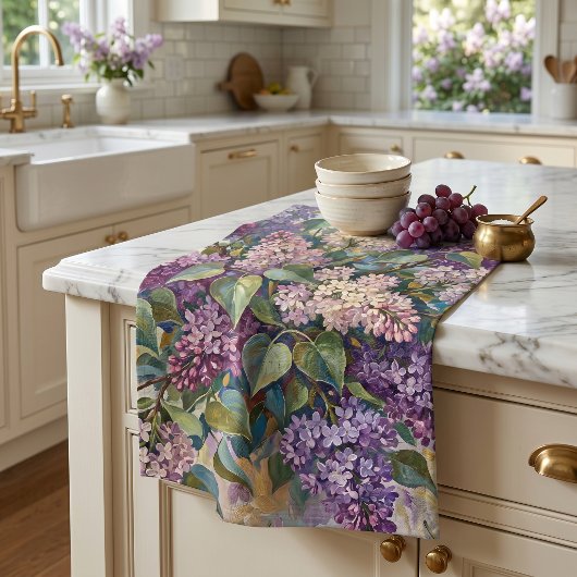 Linge De Cuisine Fleurs de lilas vintage