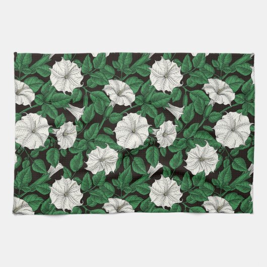 Linge De Cuisine Fleurs de lune 2 (Horizontal)