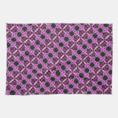 Linge De Cuisine Fleurs de marguerite violette Conception abstraite (Horizontal)