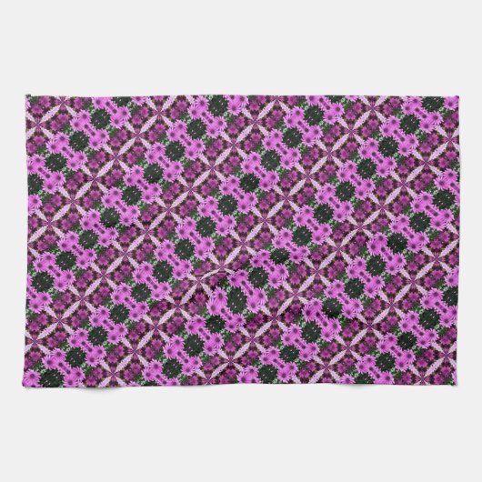 Linge De Cuisine Fleurs de marguerite violette Conception abstraite (Horizontal)