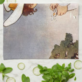 Linge De Cuisine Fleurs de marguerites de cueillette d'enfants anti (Plié)