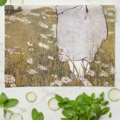 Linge De Cuisine Fleurs de marguerites de cueillette d'enfants anti (Plié)