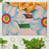 Linge De Cuisine fleurs de narcisse (Plié)