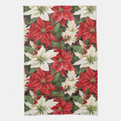 Linge De Cuisine Fleurs de Noël (Vertical)
