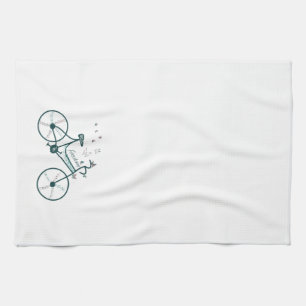 Linge De Cuisine Fleurs de papillons délicates et fans de vélos de 