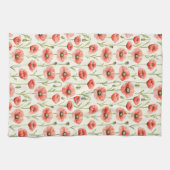 Linge De Cuisine Fleurs de pavot rouge à la réception de mariage (Horizontal)
