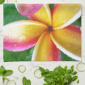 Linge De Cuisine Fleurs de Plumeria de Maui Hawaï (Plié)