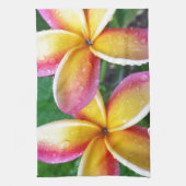 Linge De Cuisine Fleurs de Plumeria de Maui Hawaï (Vertical)