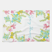 Linge De Cuisine Fleurs de printemps aquarelle  (Horizontal)
