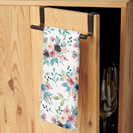 Linge De Cuisine Fleurs de printemps colorées motif (Pliage en tiers)