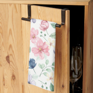 Linge De Cuisine Fleurs de printemps et Motif Feuille