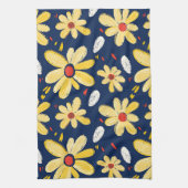 Linge De Cuisine Fleurs de rayonne et papillon (Vertical)