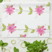 Linge De Cuisine Fleurs De Rose (Plié)