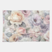 Linge De Cuisine Fleurs de rose élégantes (Horizontal)