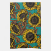 Linge De Cuisine Fleurs de soleil (Vertical)
