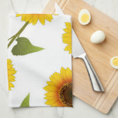 Linge De Cuisine Fleurs de soleil (Quart Plié)