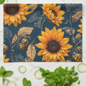 Linge De Cuisine Fleurs de soleil (Plié)