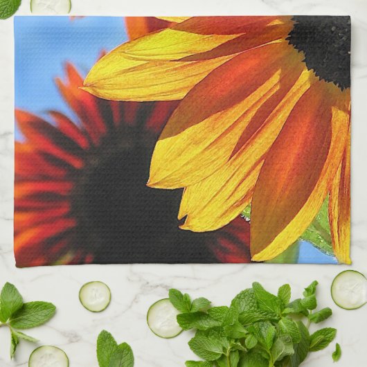 Linge De Cuisine Fleurs de soleil (Plié)