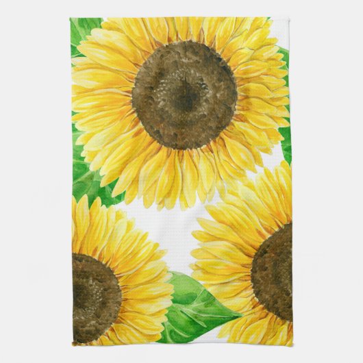 Linge De Cuisine Fleurs de soleil (Vertical)