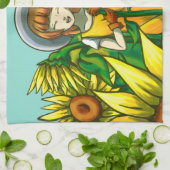 Linge De Cuisine Fleurs de soleil (Plié)