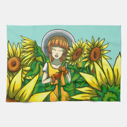 Linge De Cuisine Fleurs de soleil (Horizontal)