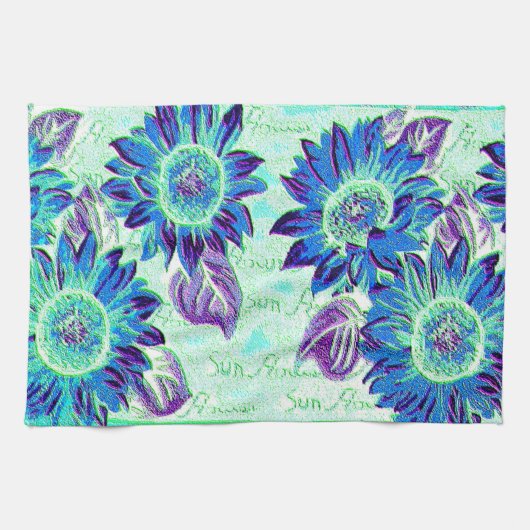 Linge De Cuisine Fleurs de soleil branlantes (Horizontal)