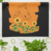 Linge De Cuisine Fleurs de soleil Donkey (Plié)