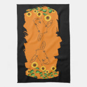 Linge De Cuisine Fleurs de soleil Donkey (Vertical)