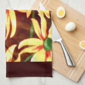 Linge De Cuisine Fleurs de soleil gaies (Quart Plié)
