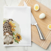 Linge De Cuisine Fleurs de soleil léopard Gnome (Quart Plié)