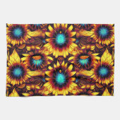 Linge De Cuisine Fleurs de soleil lumineuses (Horizontal)