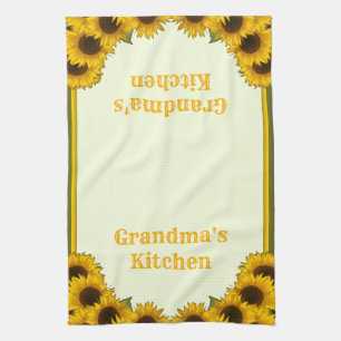 Linge De Cuisine Fleurs de soleil personnalisées