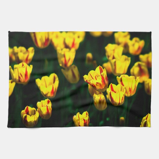 Linge De Cuisine Fleurs de tulipe jaune (Horizontal)