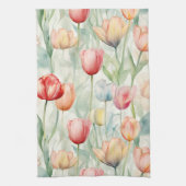 Linge De Cuisine Fleurs de tulipe jaune rouge de ferme (Vertical)