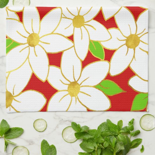 Linge De Cuisine Fleurs de vacances (Plié)