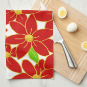 Linge De Cuisine Fleurs de vacances 2 (Quart Plié)