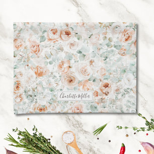 Linge De Cuisine Fleurs de verdure de feuilles d'eucalyptus Rose Mo