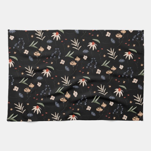 Linge De Cuisine Fleurs d'eau simples 1 (Horizontal)