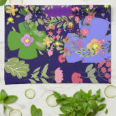 Linge De Cuisine Fleurs Décoratives  (Plié)