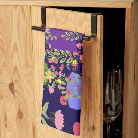 Linge De Cuisine Fleurs Décoratives  (Pliage en tiers)